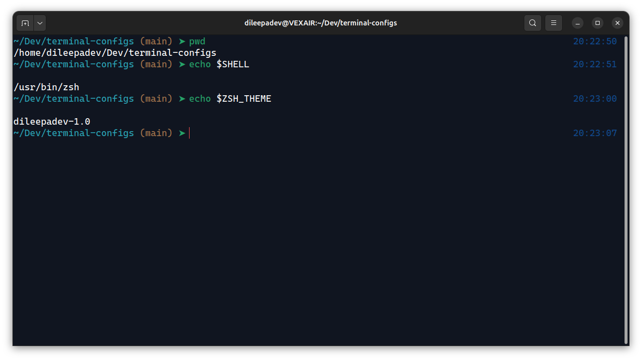Ubuntu Terminal with Oh My Zsh v1.0