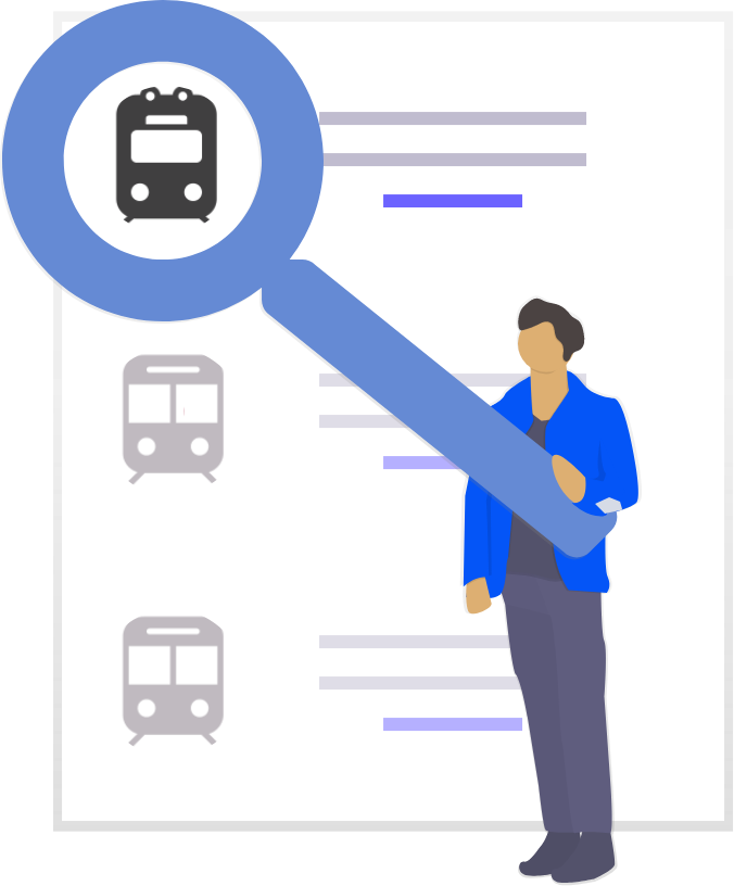 Train schedule illustration